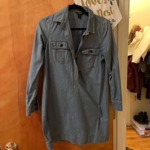 J. Crew denim shirt dress.
